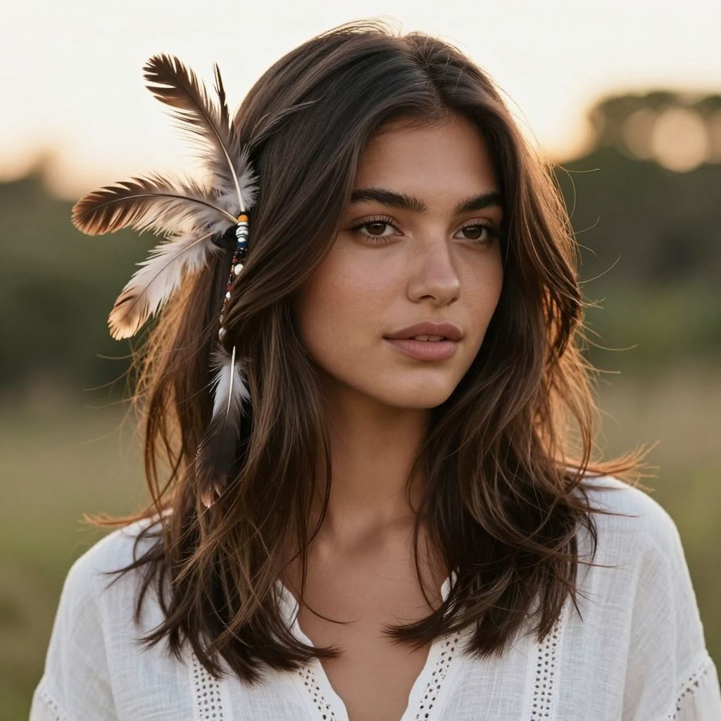 Accessorized Feather Hair