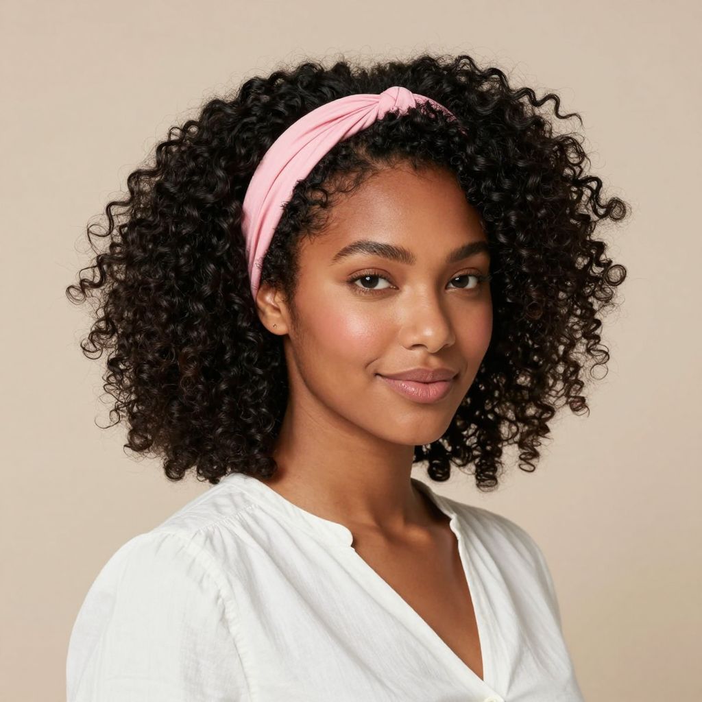 Afro Puff with Headband Accessory