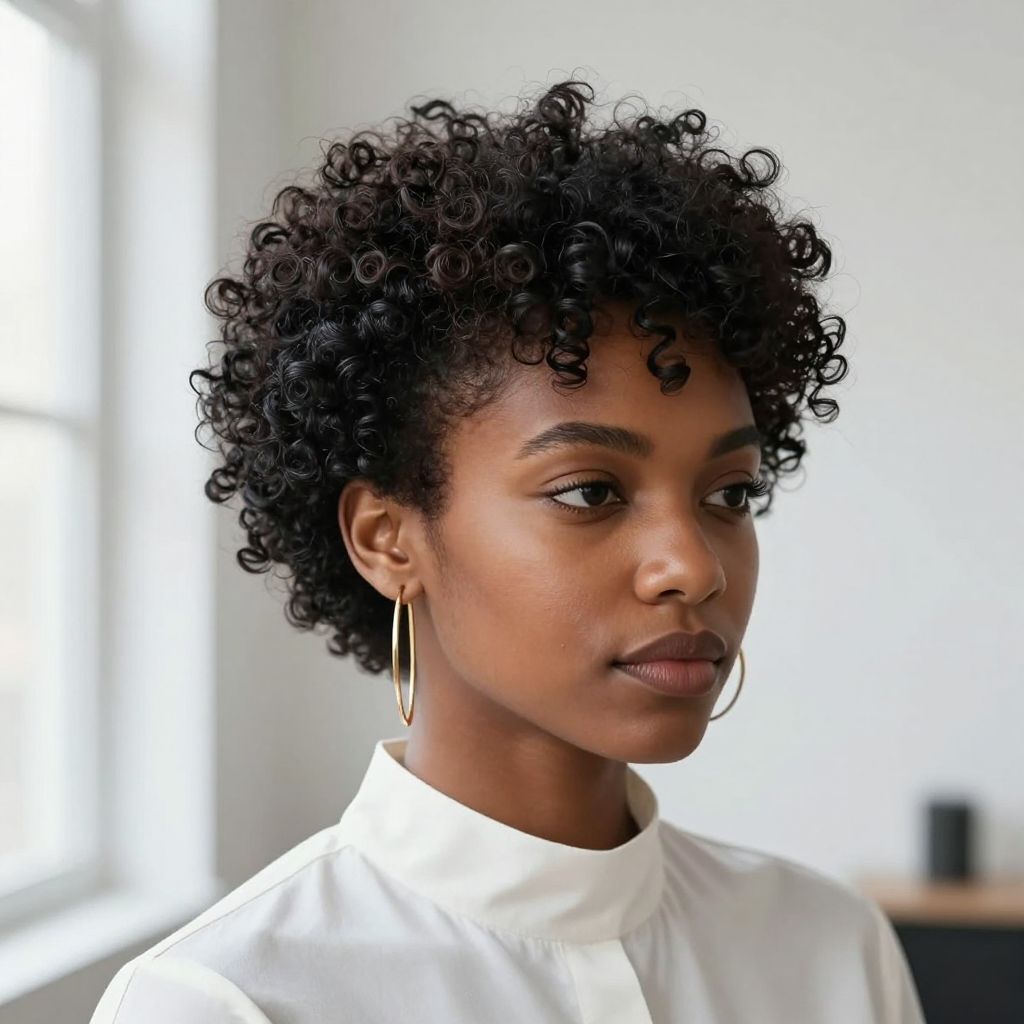 Tapered Cut with Defined Curls