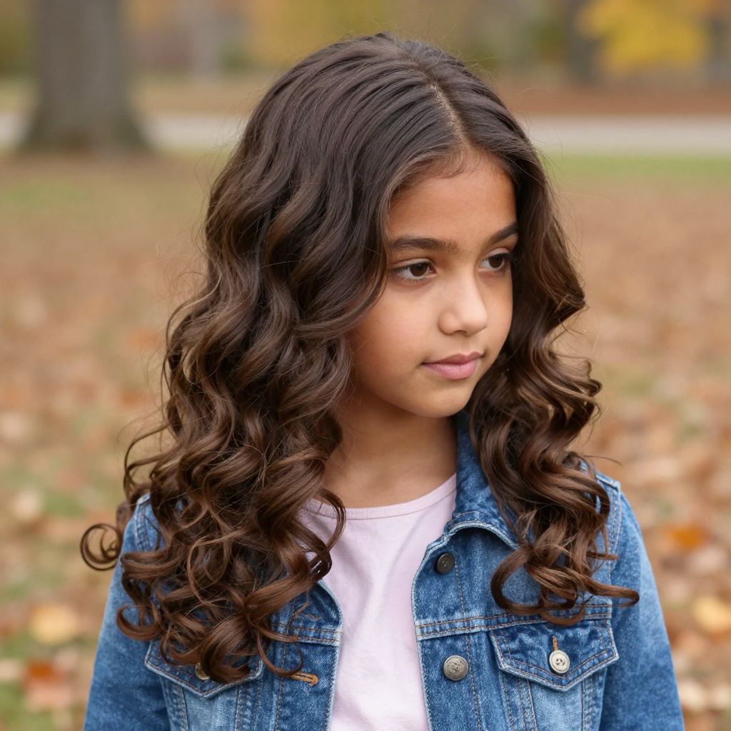Side Parted Loose Curls