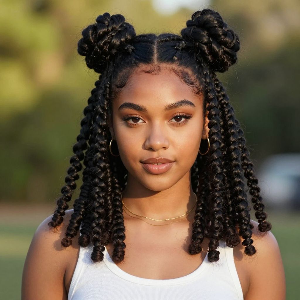 Twisted Space Buns