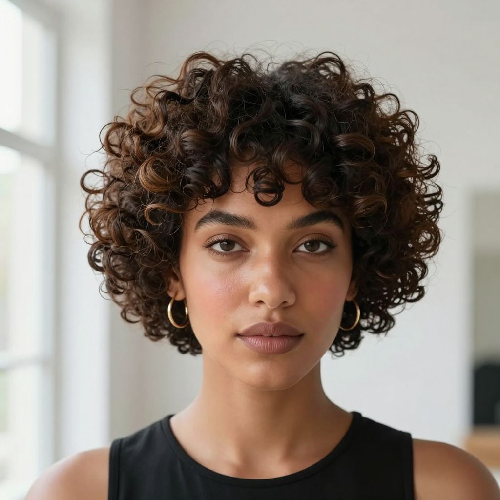 The Curly Pixie with Volume
