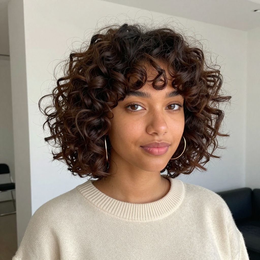 Tousled Curly Messy Crop