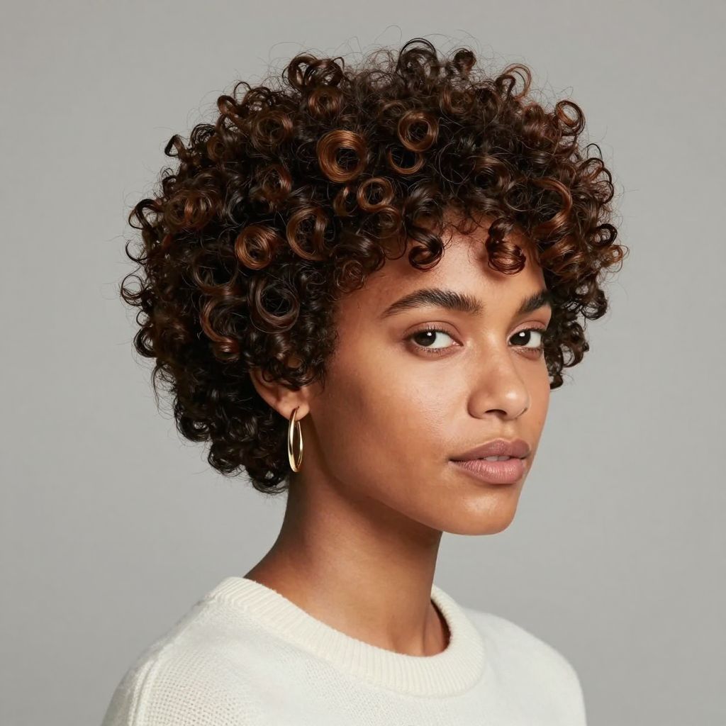 Curly Top with Short Sides