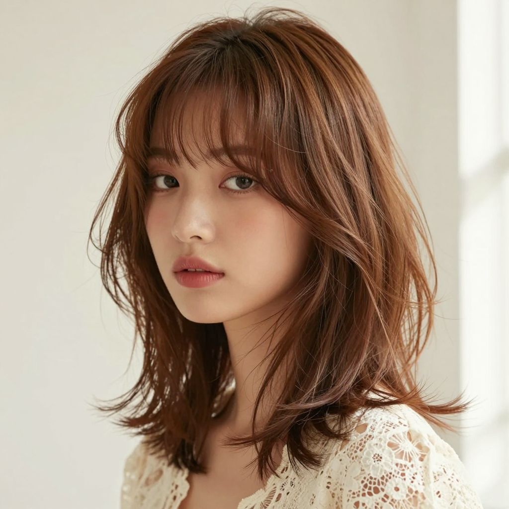 Wispy Bangs with Feathered Layers