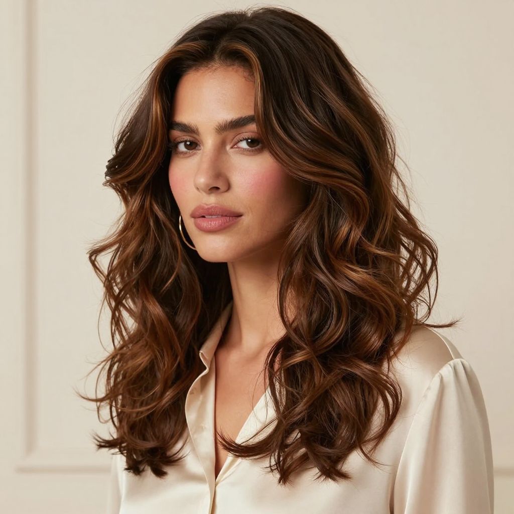 Soft Curls with Deep Side Part