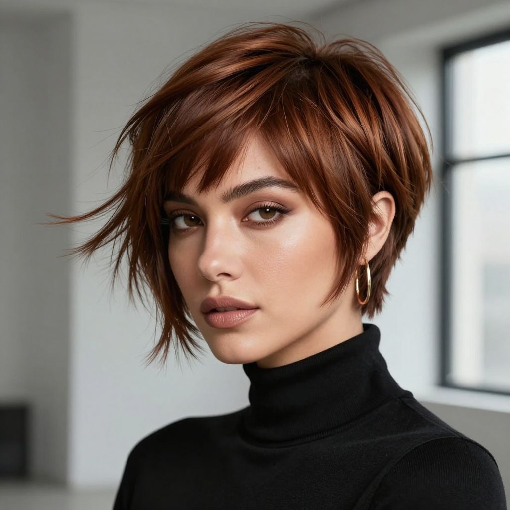 Layered Pixie with Side Sweep