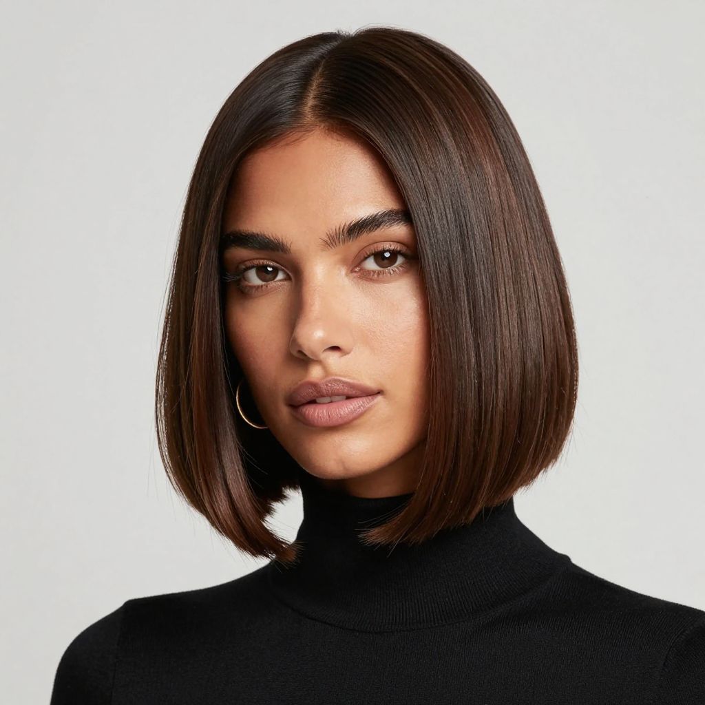Polished Bob with Blunt Ends