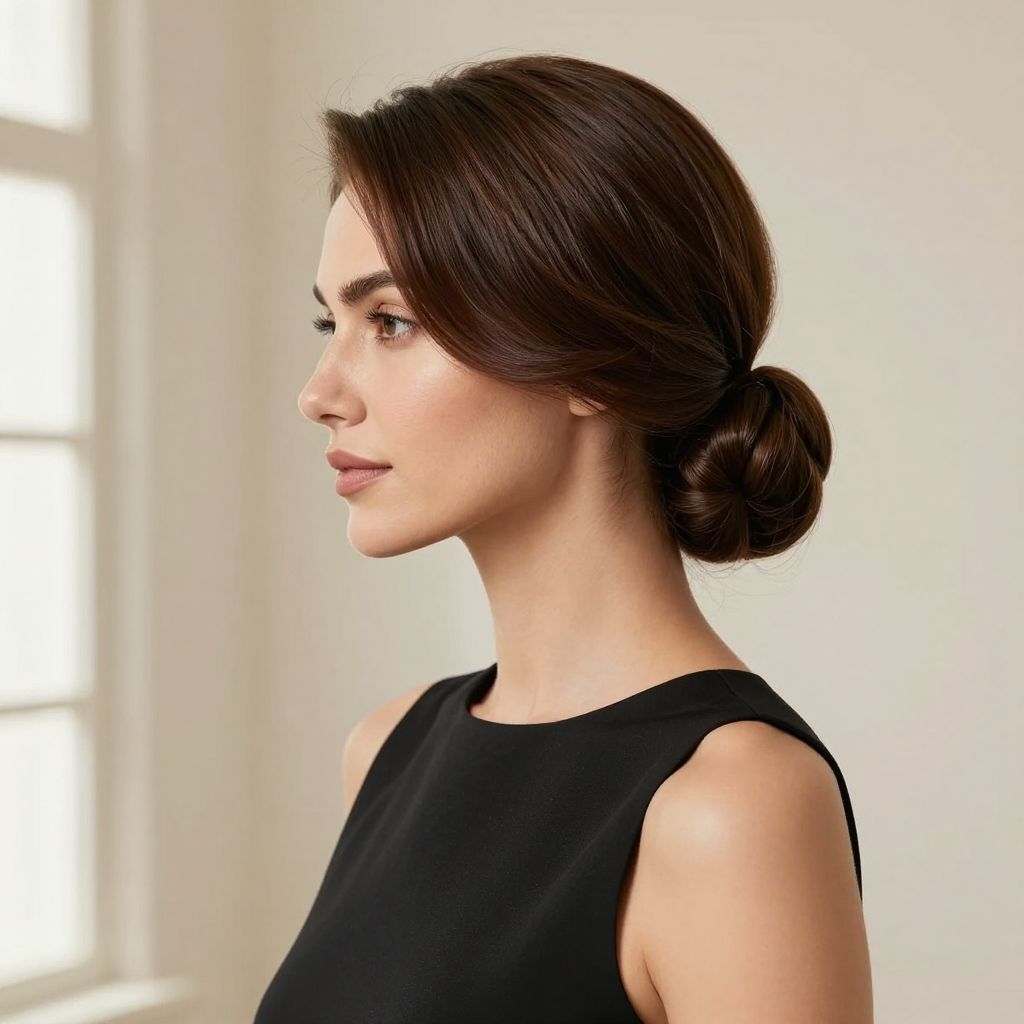 Polished Low Roll Updo