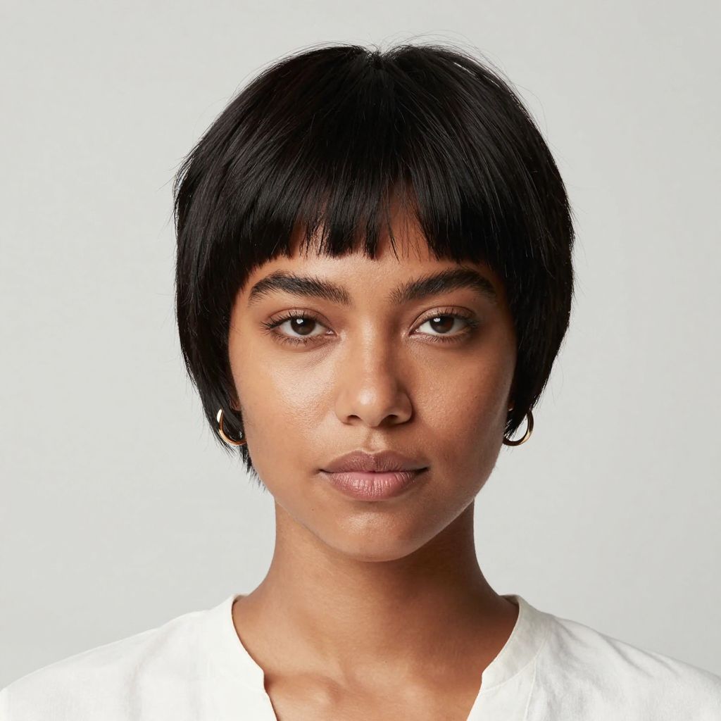 Classic Pixie with Blunt Fringe
