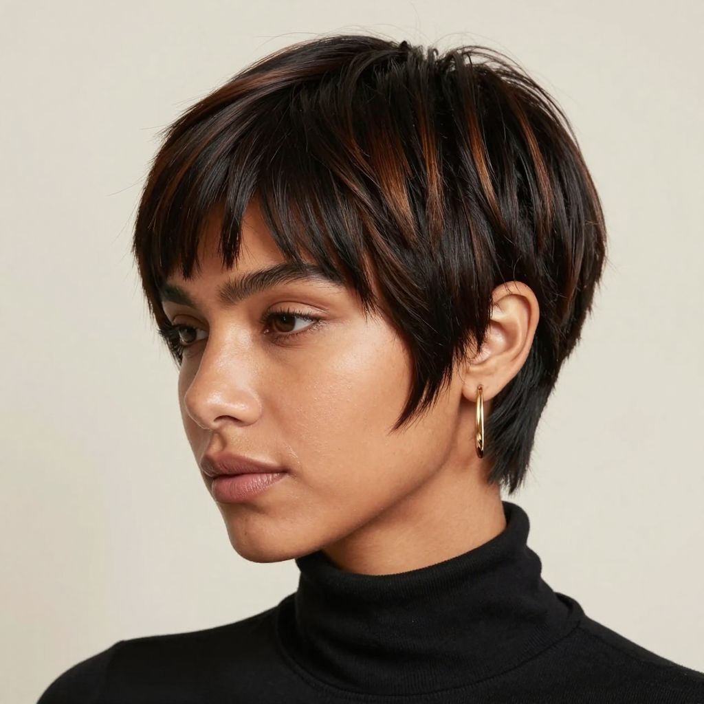 Pixie with Defined Edges and Subtle Highlight