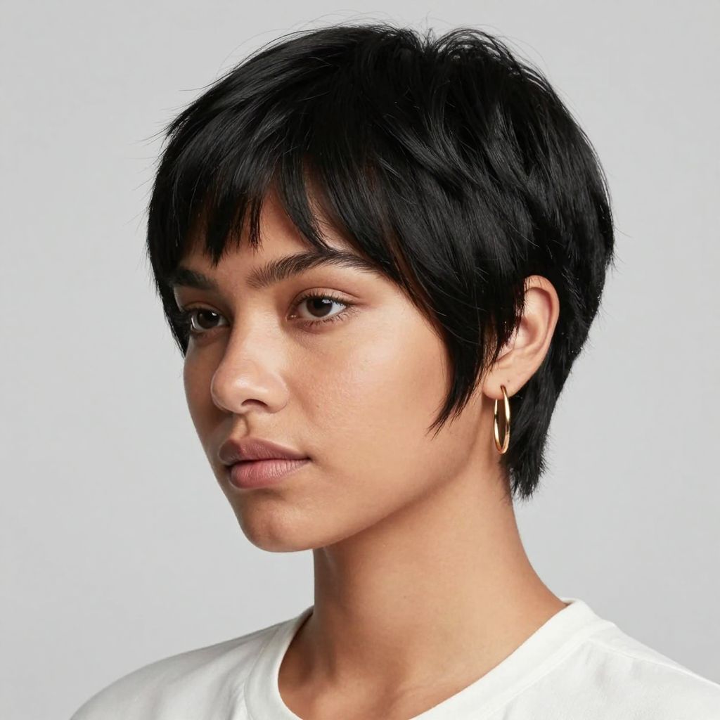 Classic Pixie with Side-swept Bangs