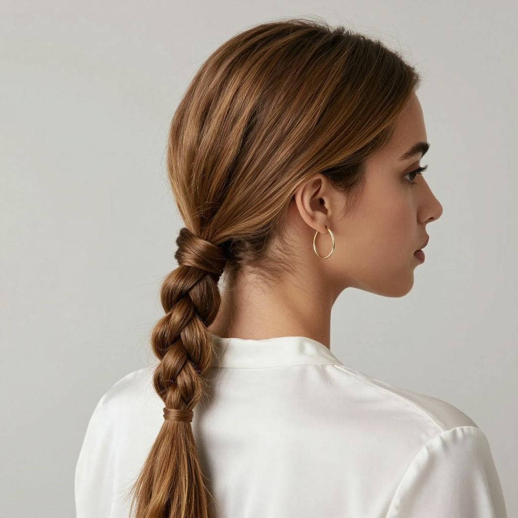 Classic Braid Wrapped Ponytail