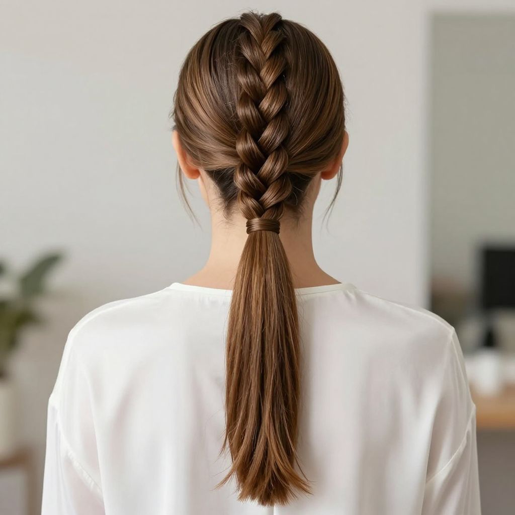 French Braid Base Ponytail