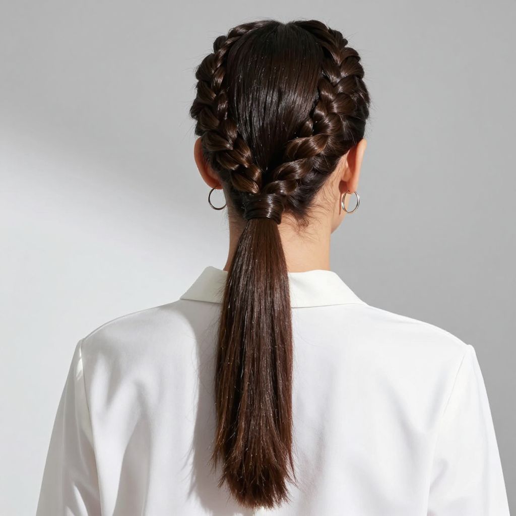 Double Dutch Braid Ponytail Combo