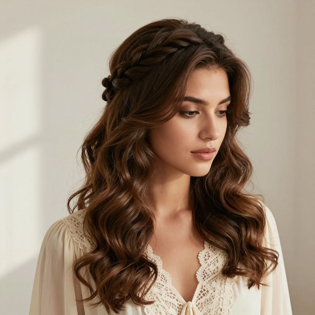 The Regal Half-Up Twisted Crown