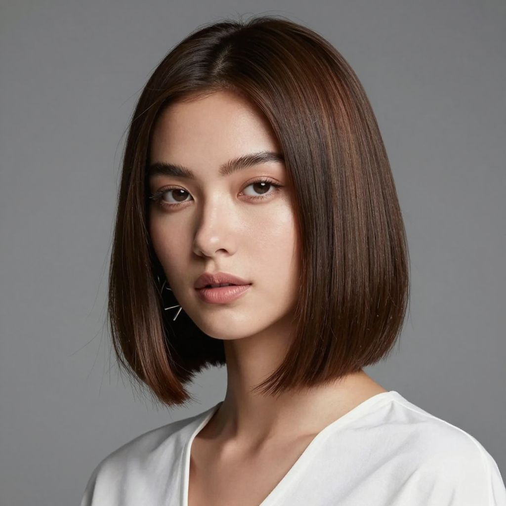 The Sleek Middle-Part Princess Bob