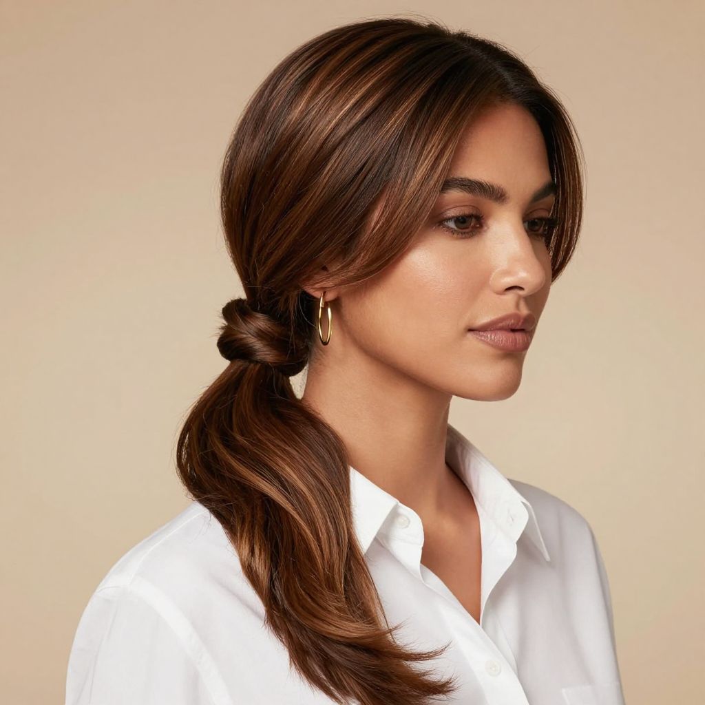 Low Twisted Ponytail