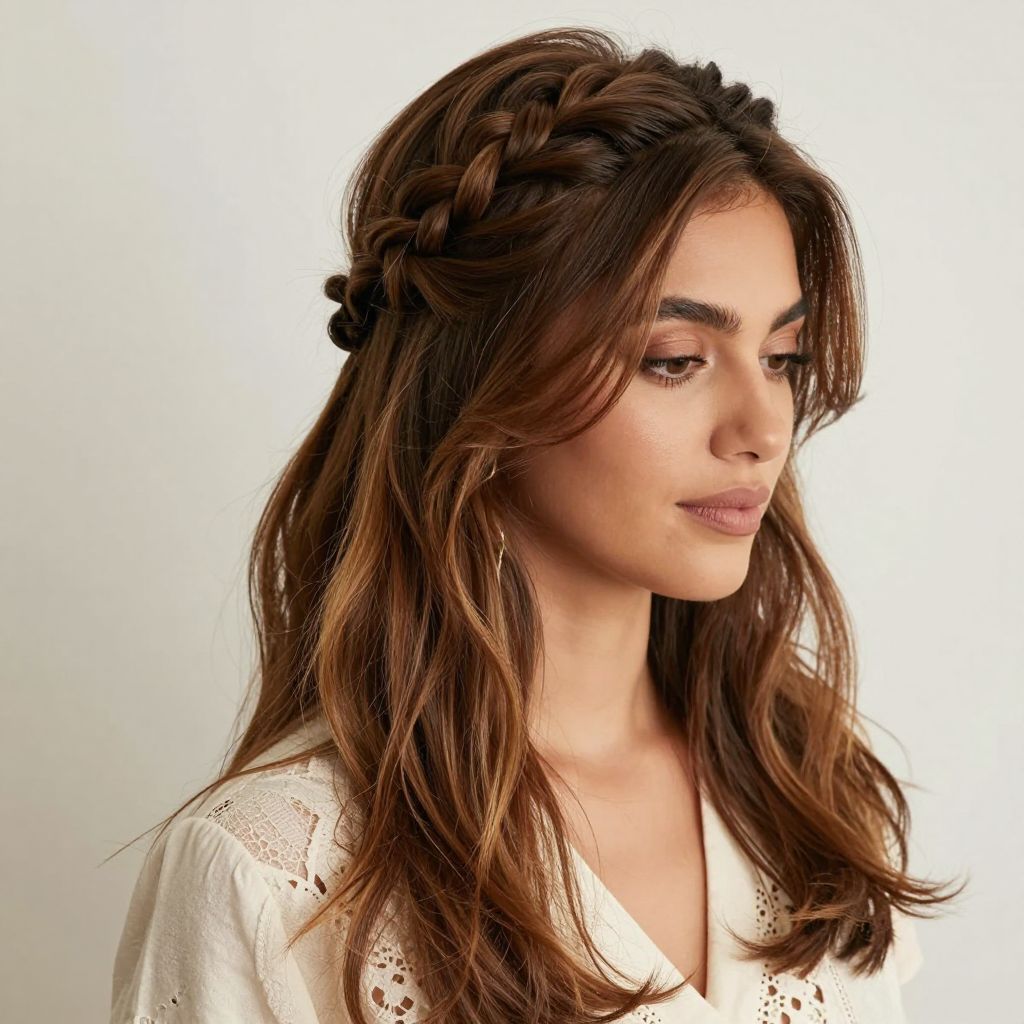 Half-Up Braided Twist