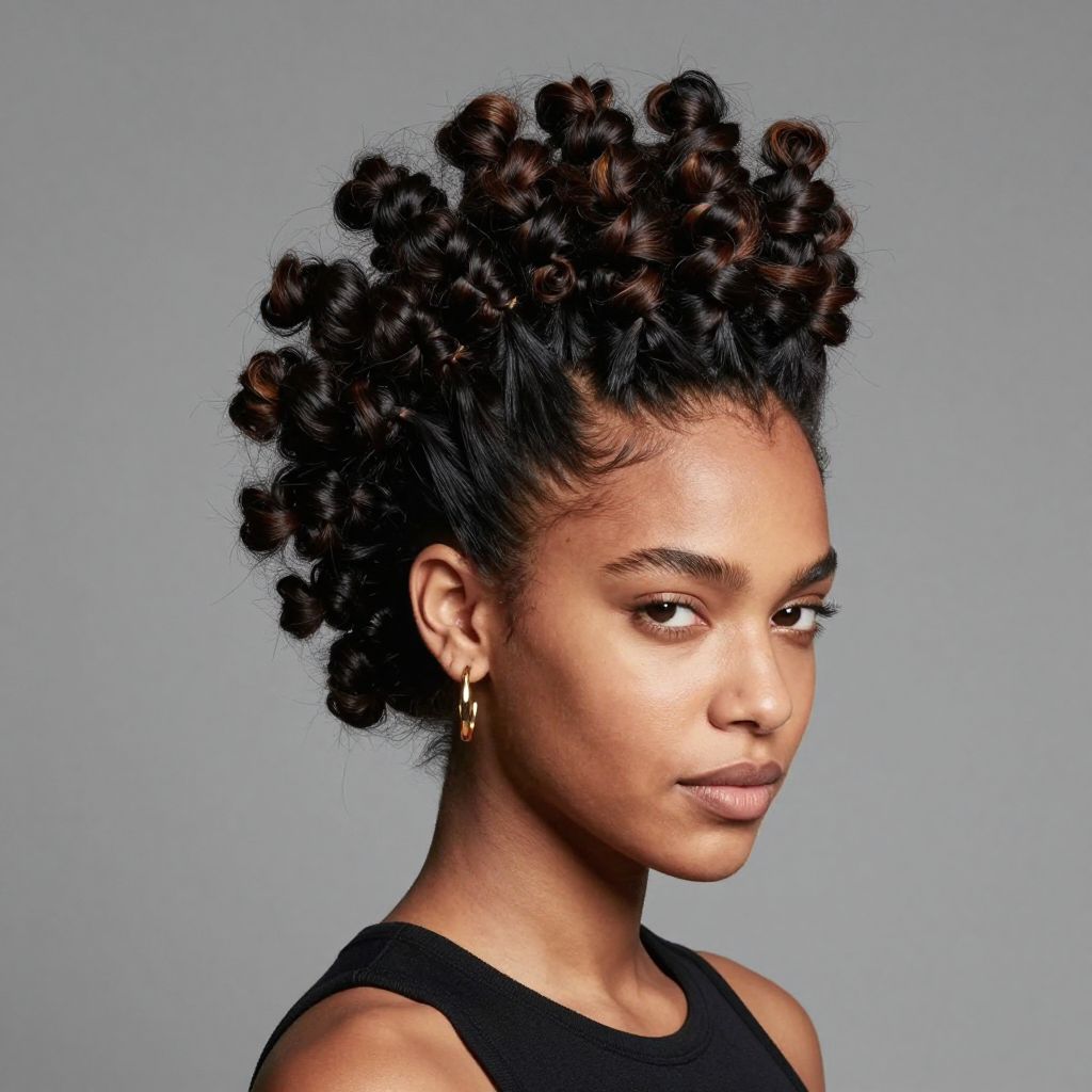Faux Hawk Twist Updo