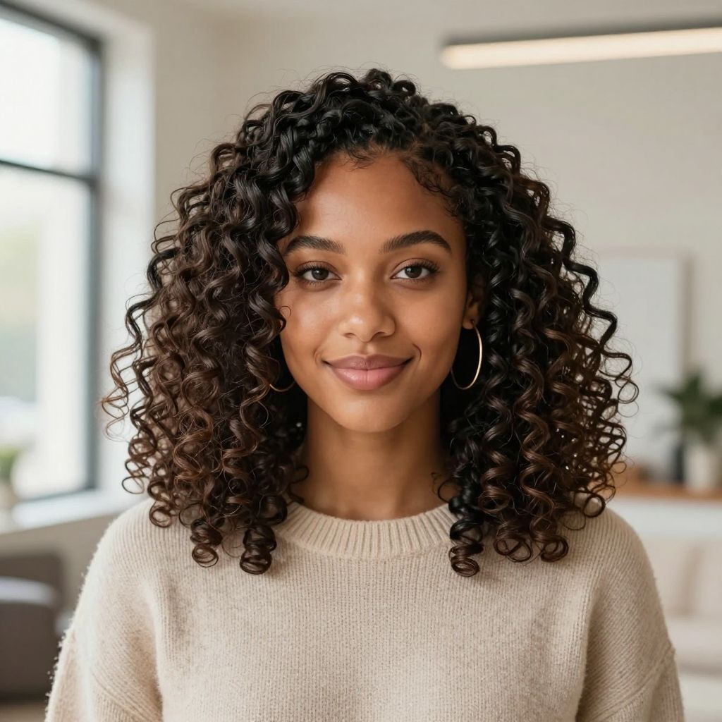 Crochet Braids with Natural Curls