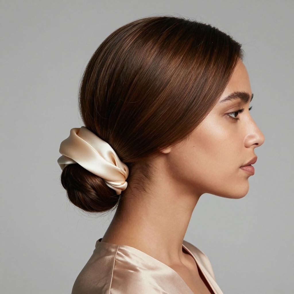 Silk-Wrapped Low Bun