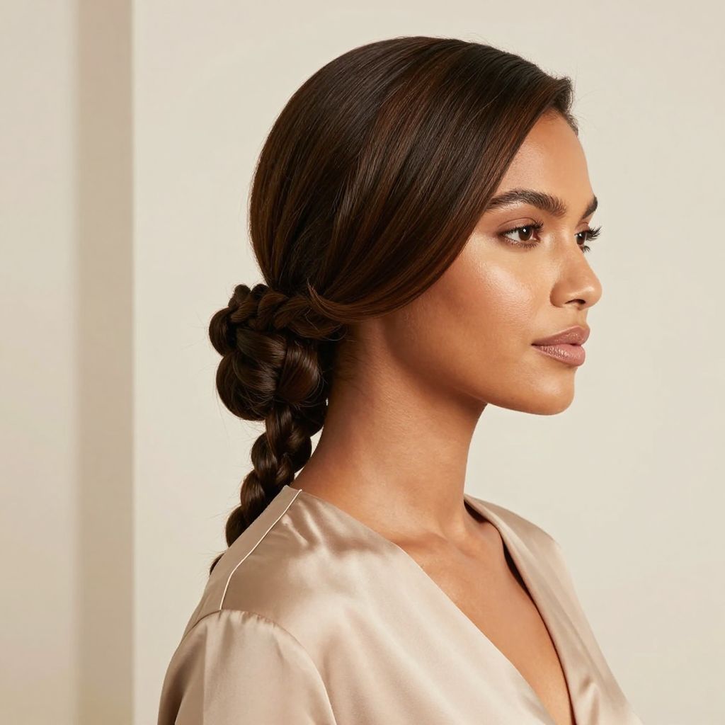 French Braid Into Bun