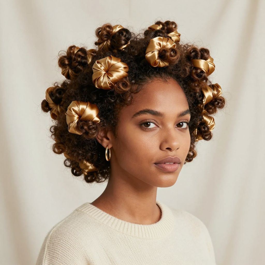 Satin-Scarf Wrapped Pinecones