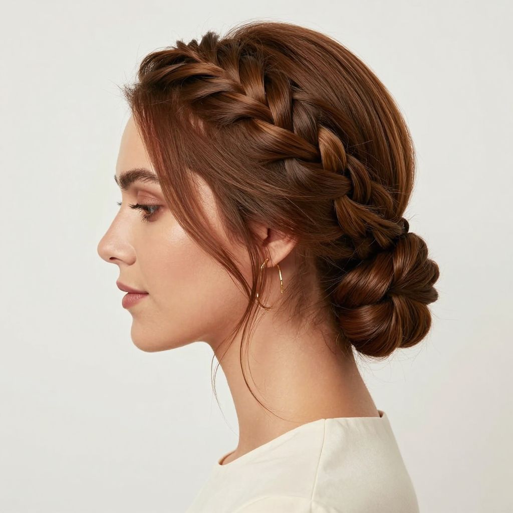 Halo Twist with a Low Bun