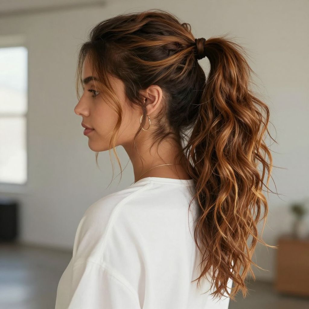 Messy Fishtail Ponytail