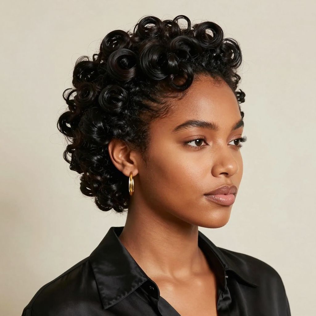 Finger Coil Updo
