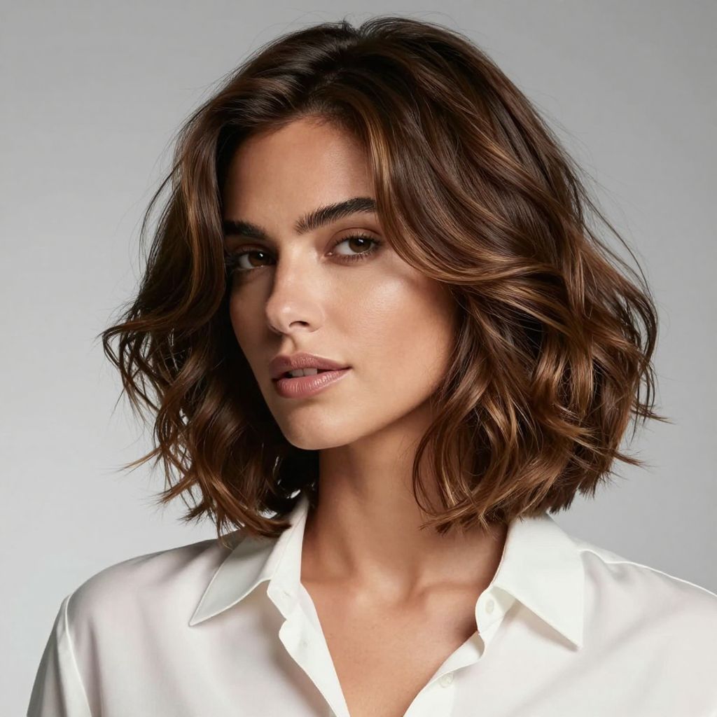 Tapered Cut with Finger Waves