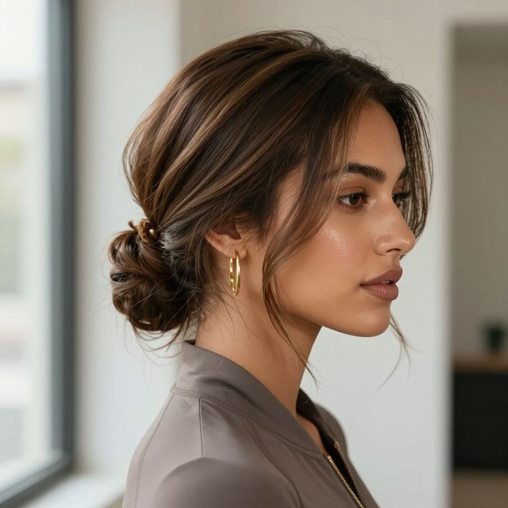 Side-Parted Loose Chignon