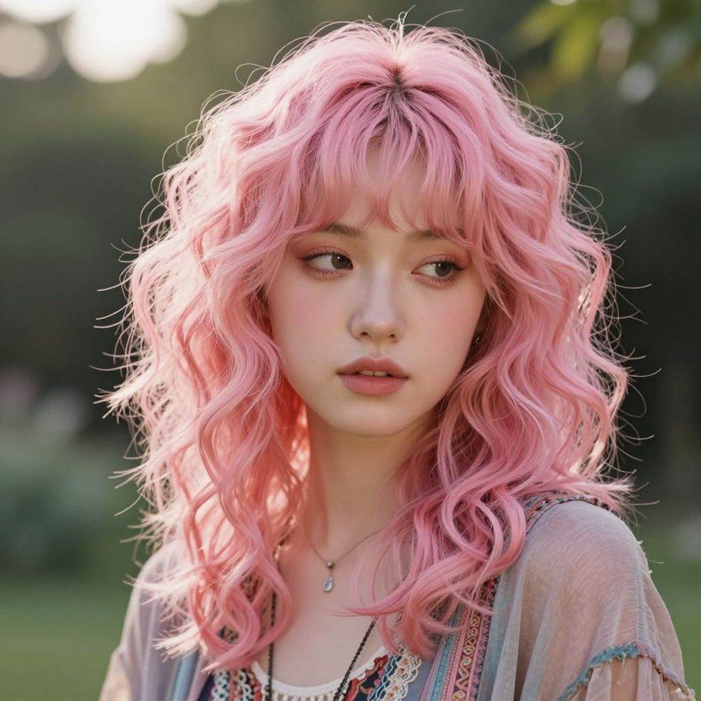 Pastel Pink Crimped Layers