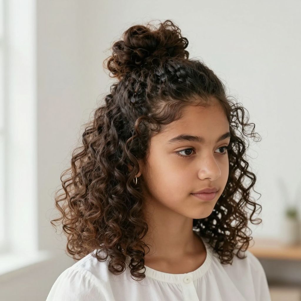Curly Top Knot