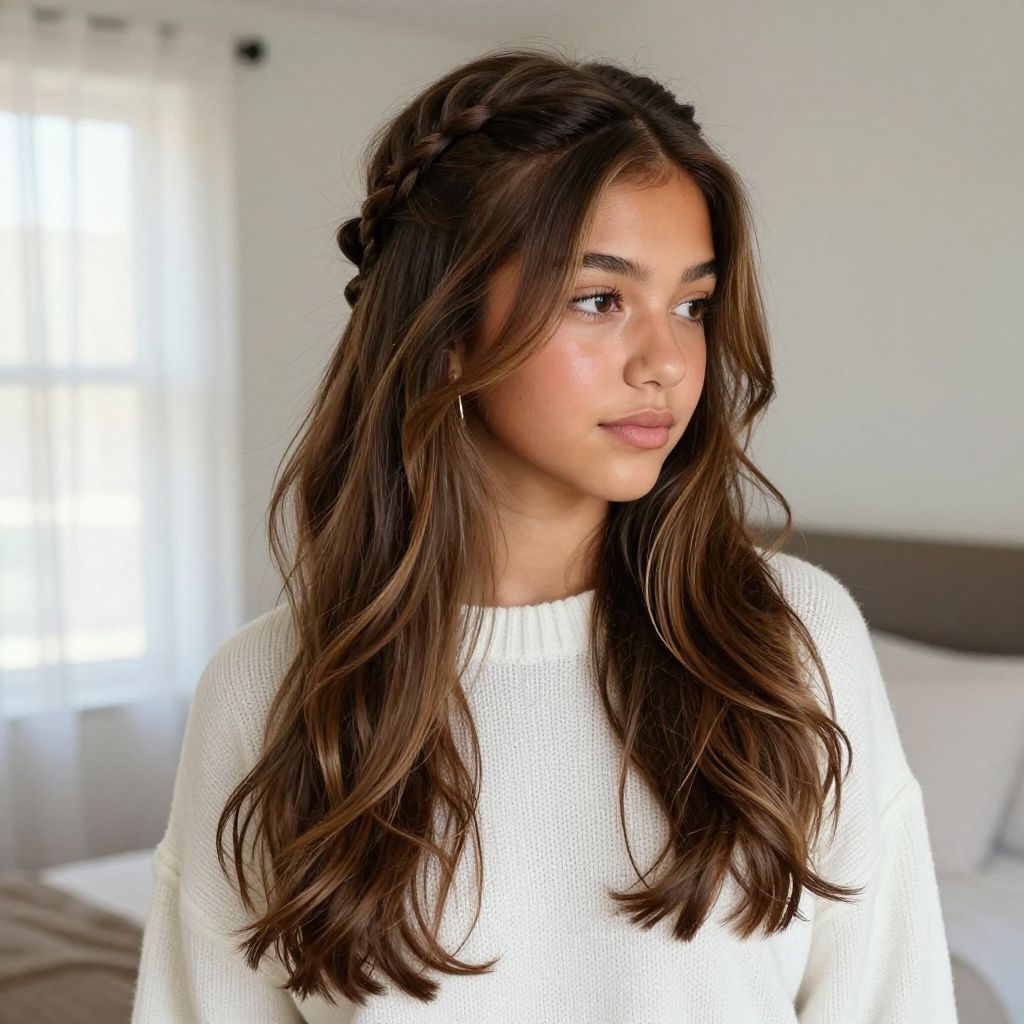Half Up Space Braid