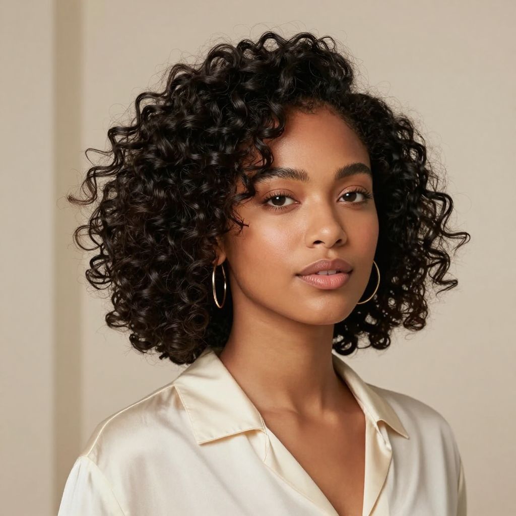 Soft Fade with Sideswept Curls