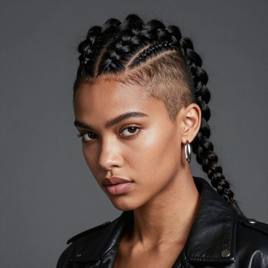 Short Braided Mohawk