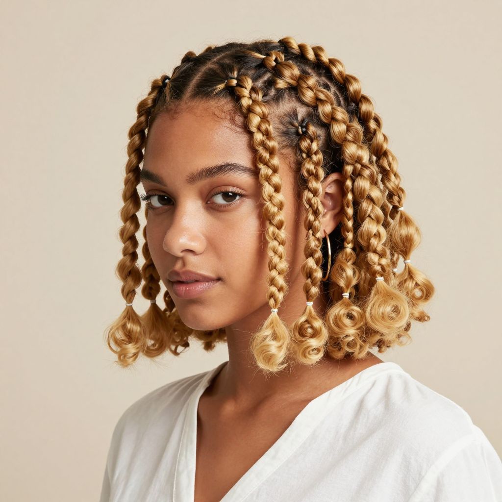 Short Bubble Braids
