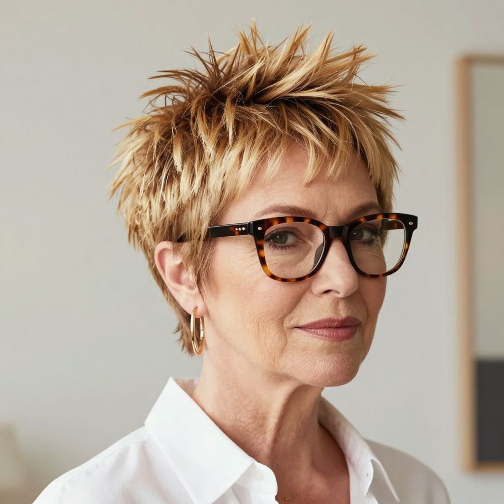 Short Spiky Cut with Highlights