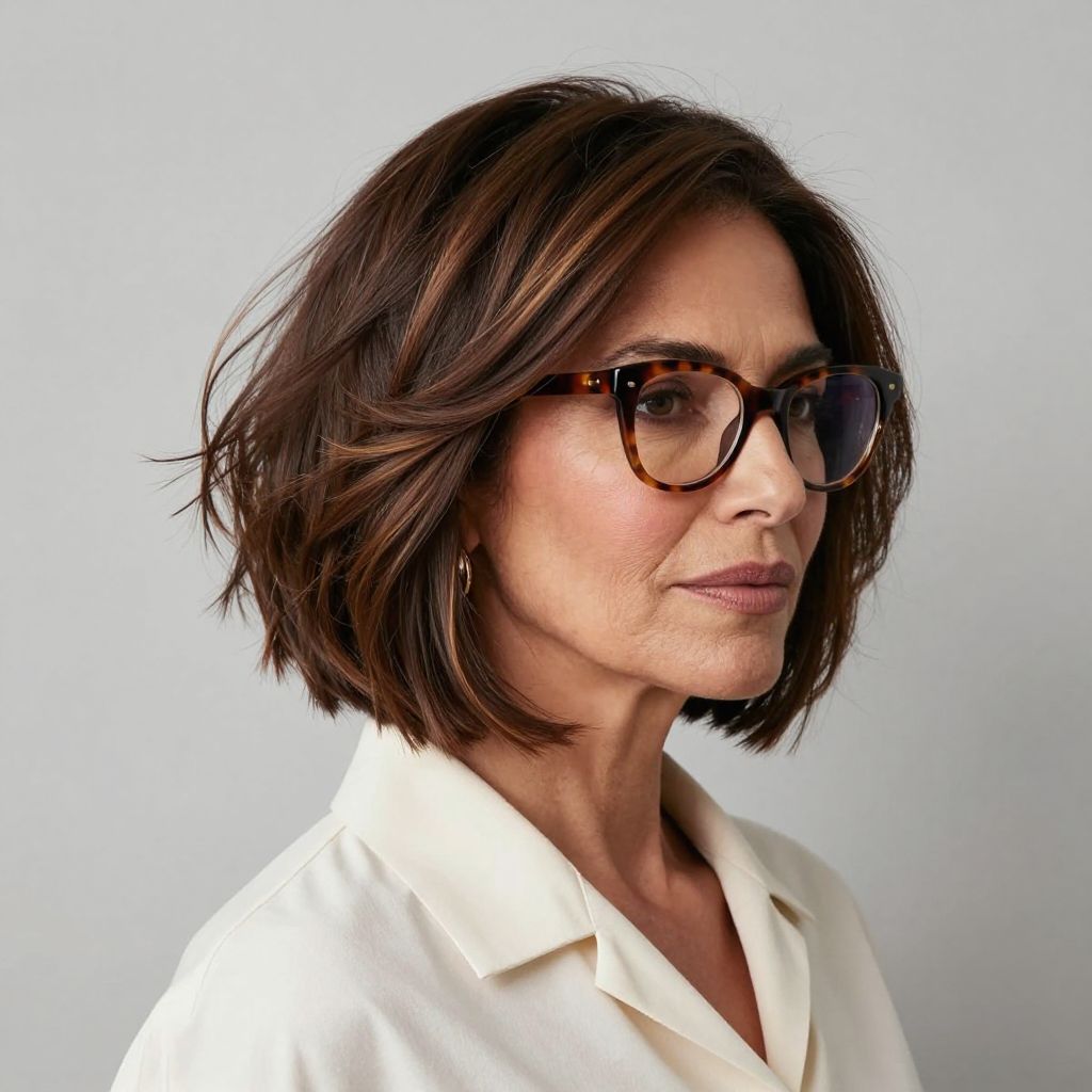 Textured Bob with Side Part