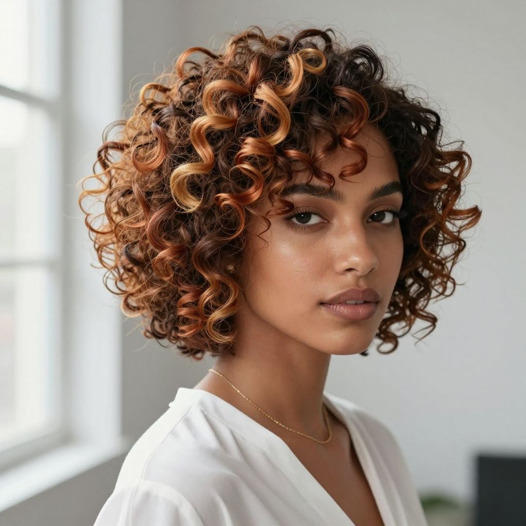 Pixie with Natural Roots and Color Pops