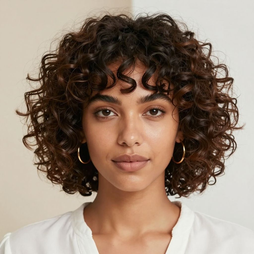 Curly Crop with Textured Bangs