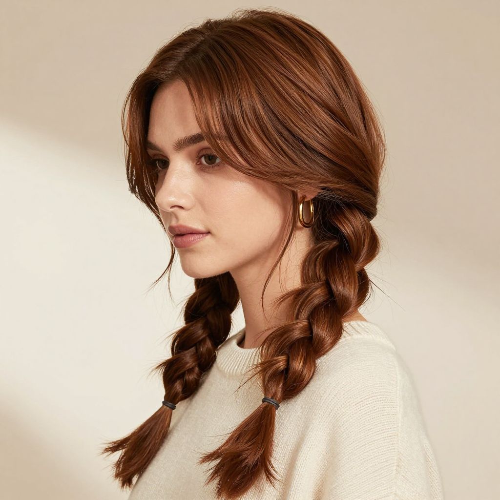 Side Braid with Voluminous Roots