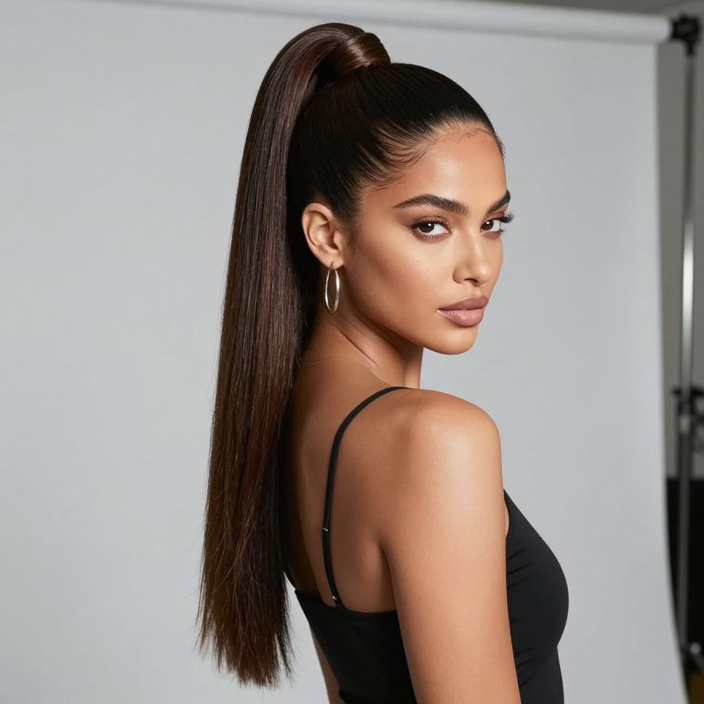 Ultra-Glossy High Ponytail