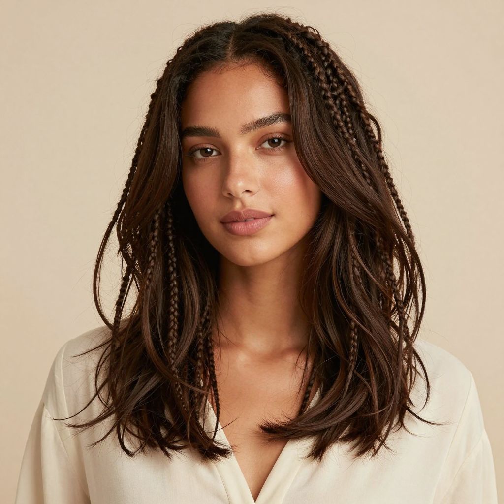 Layered Soft Locs with Face-Framing Tendrils