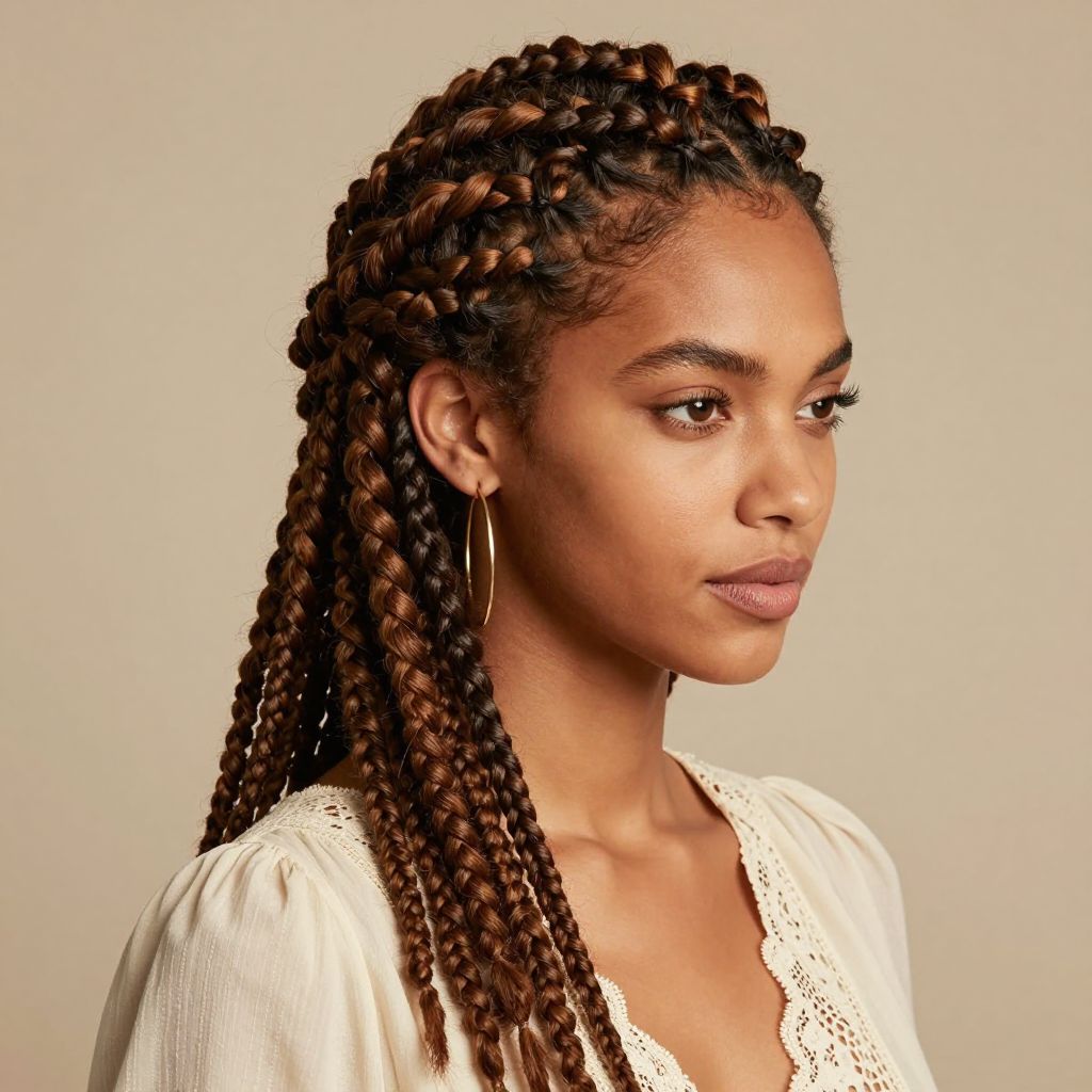 Soft Locs Crown Braid