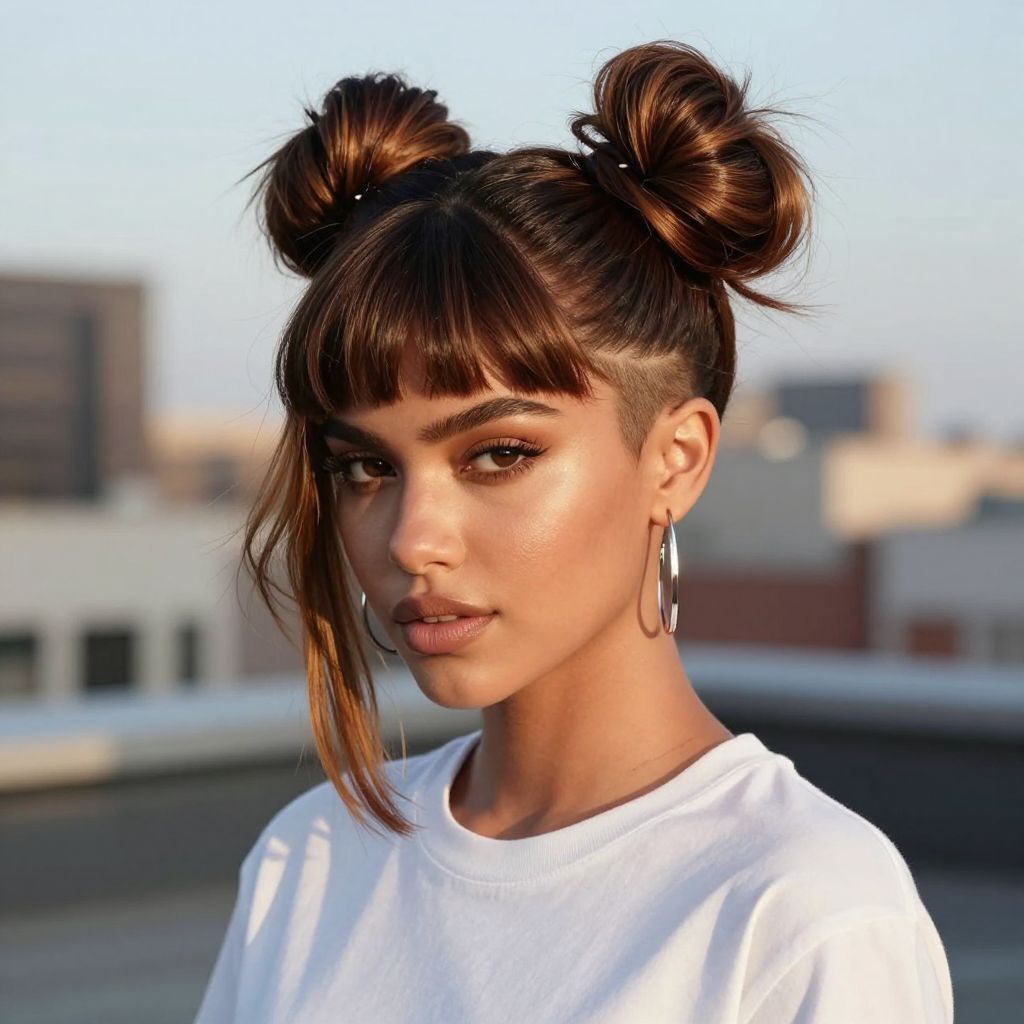 Space Buns with Peekaboo Undercut