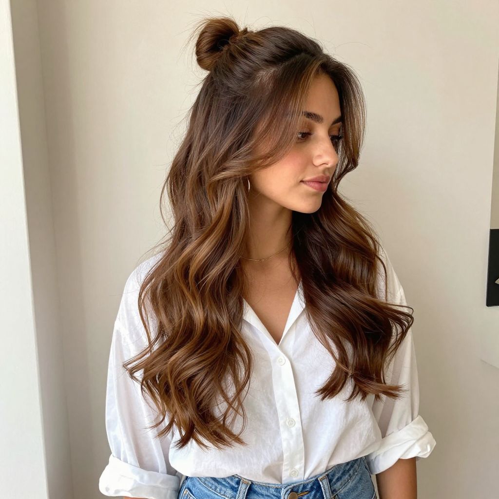 Half Up Space Buns