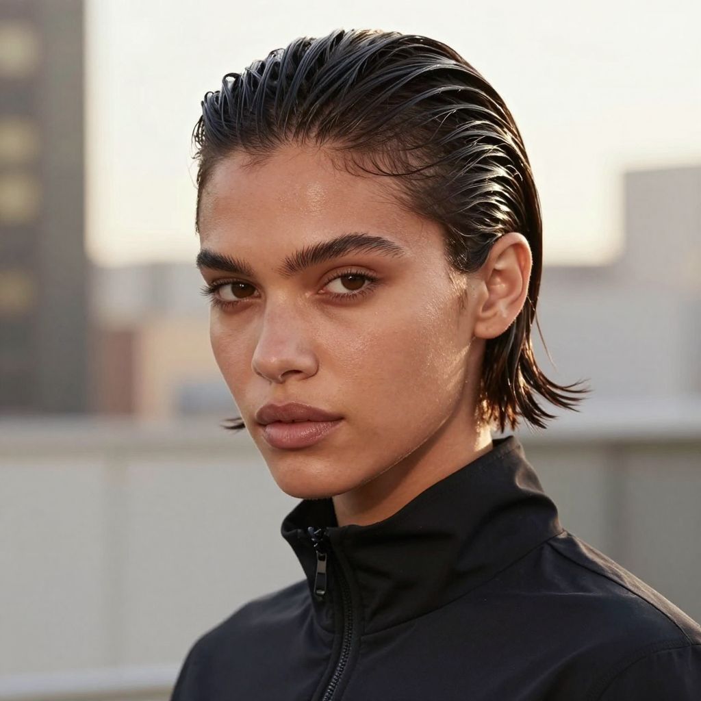Slicked Back Wet Look